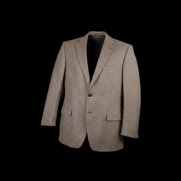 Ermenegildo Zegna Other - Ermenegildo Zegna Silk Cashmere Houndstooth Blazer 50L Made in Italy